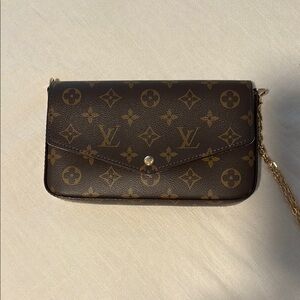 Monogram Brown Wristlet